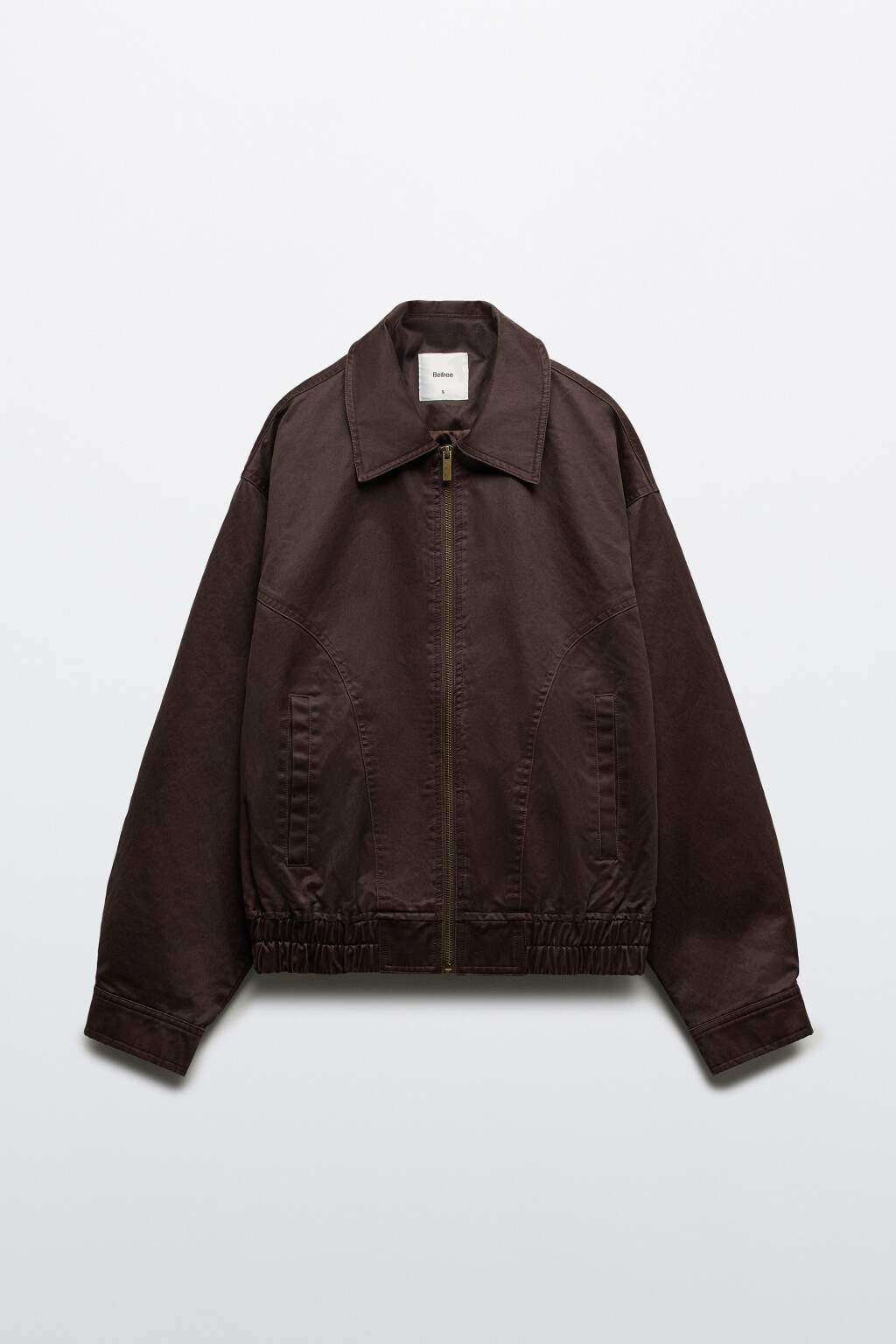 Куртка-бомбер из вощеной ткани - цвет коричневый - 1