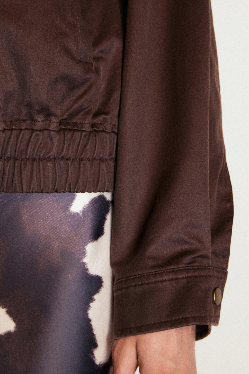 Куртка-бомбер из вощеной ткани - цвет коричневый - 8