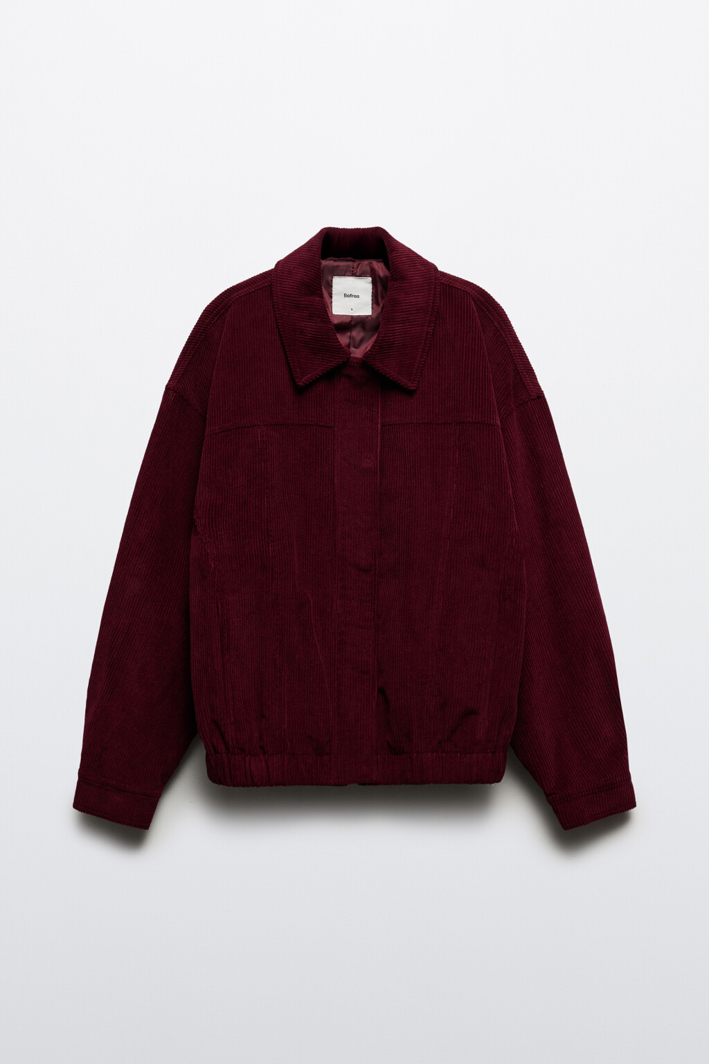 Куртка-бомбер из вельвета - цвет бордовый - 9