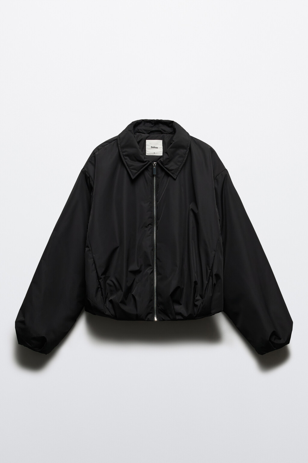 Куртка-бомбер с отложным воротником - цвет черный - 9