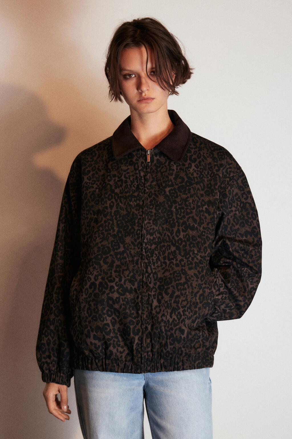 Куртка на молнии с леопардовым принтом - цвет мультиколор - 3