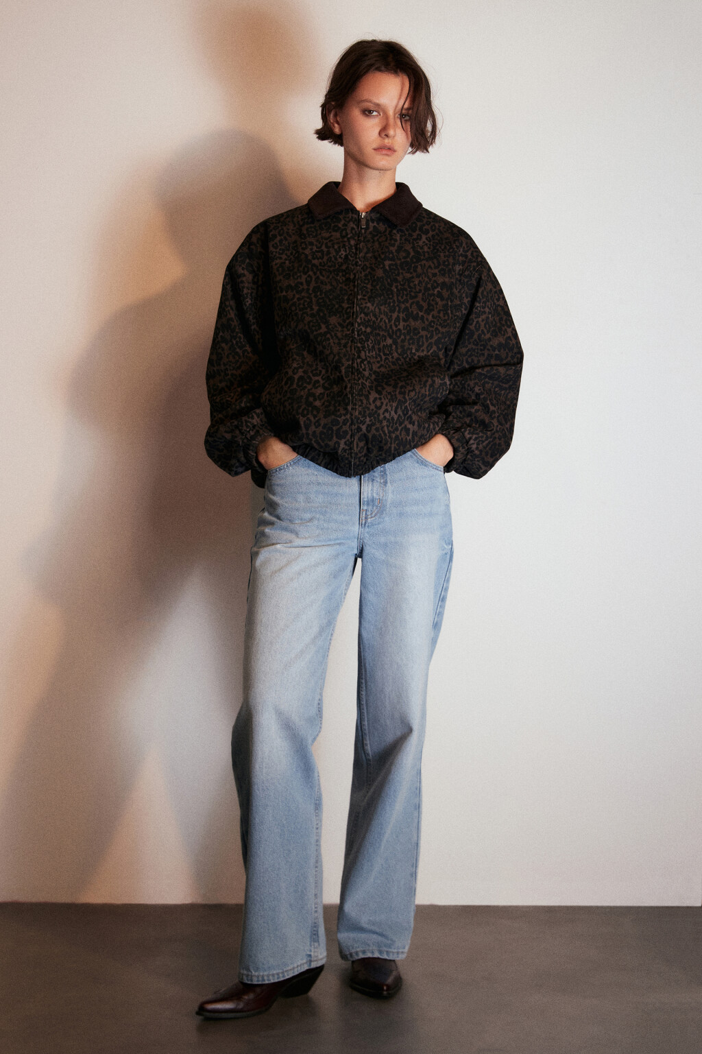 Куртка на молнии с леопардовым принтом - цвет мультиколор - 5