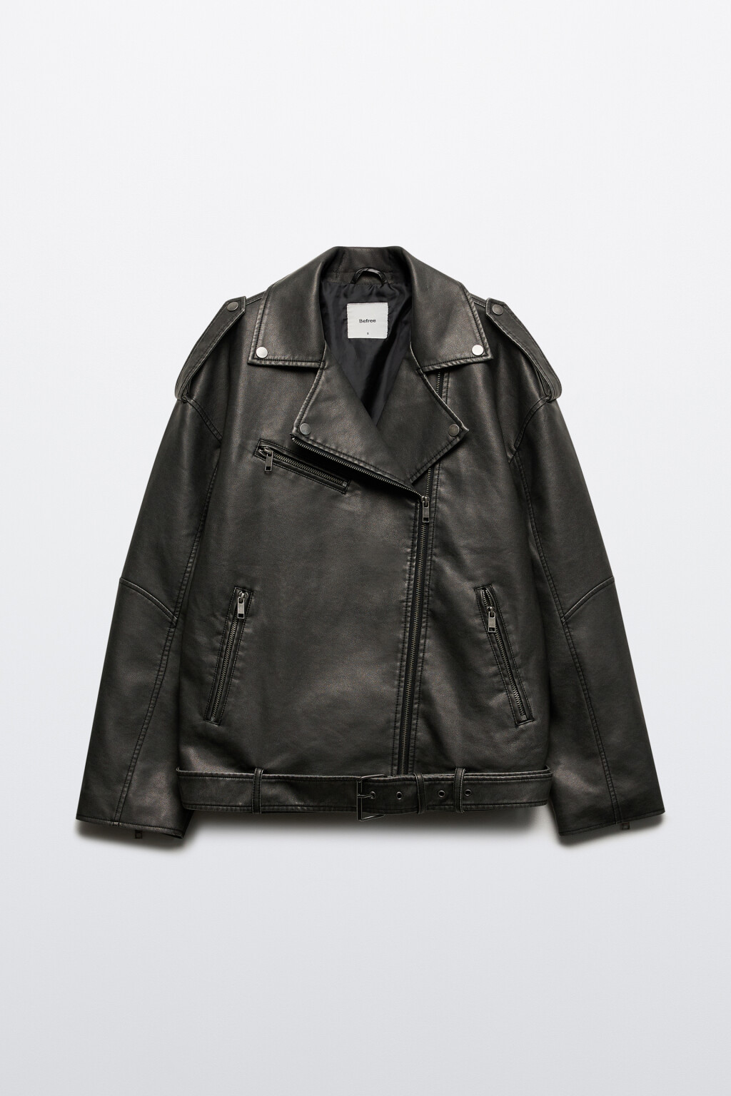 Куртка-косуха с вареным эффектом - цвет серый - 9