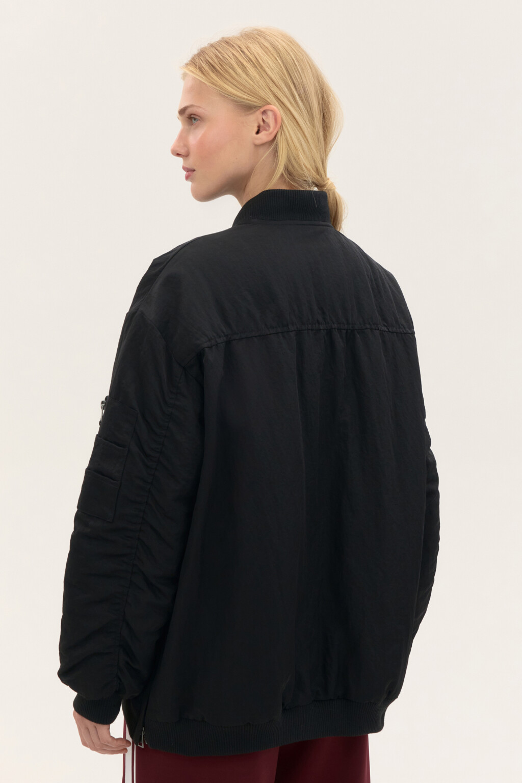 Куртка-бомбер утепленная - цвет черный - 3