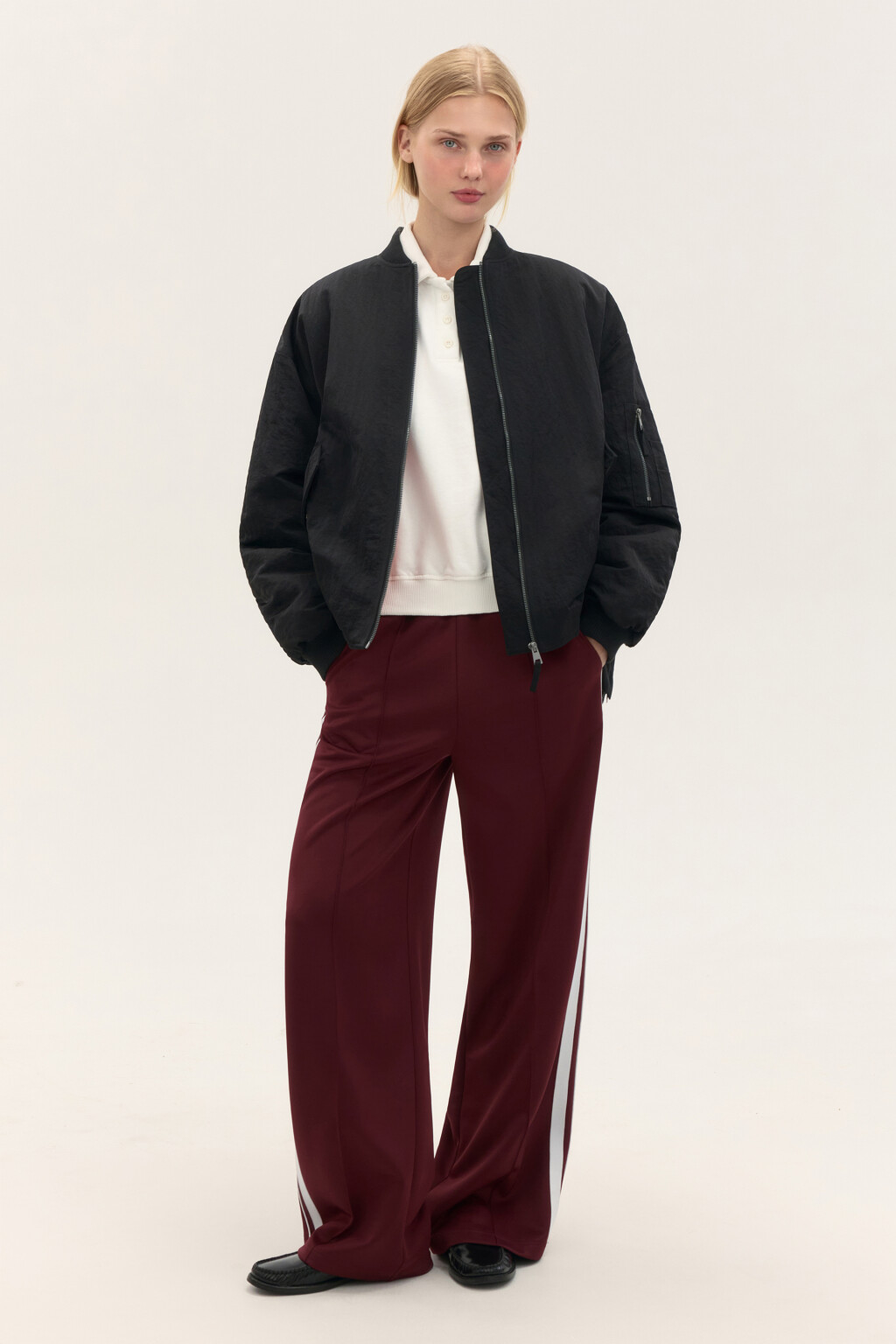 Куртка-бомбер утепленная - цвет черный - 4