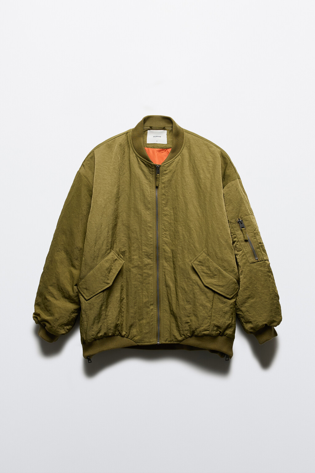 Куртка-бомбер oversize утепленная - цвет зеленый - 10