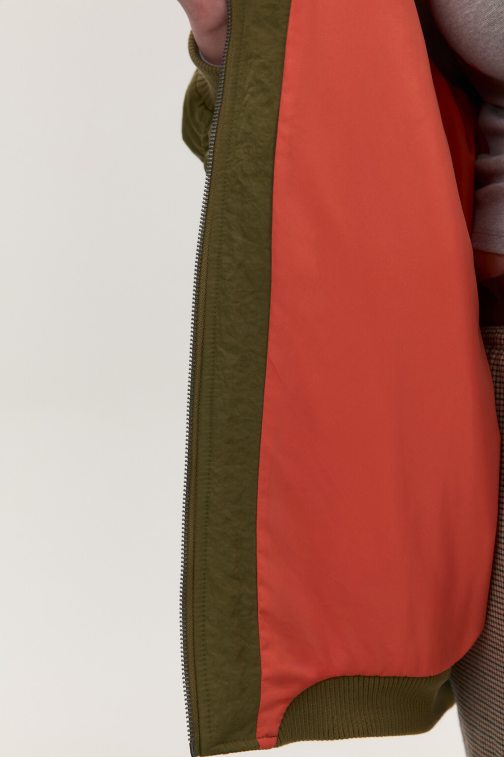 Куртка-бомбер oversize утепленная - цвет зеленый - 9