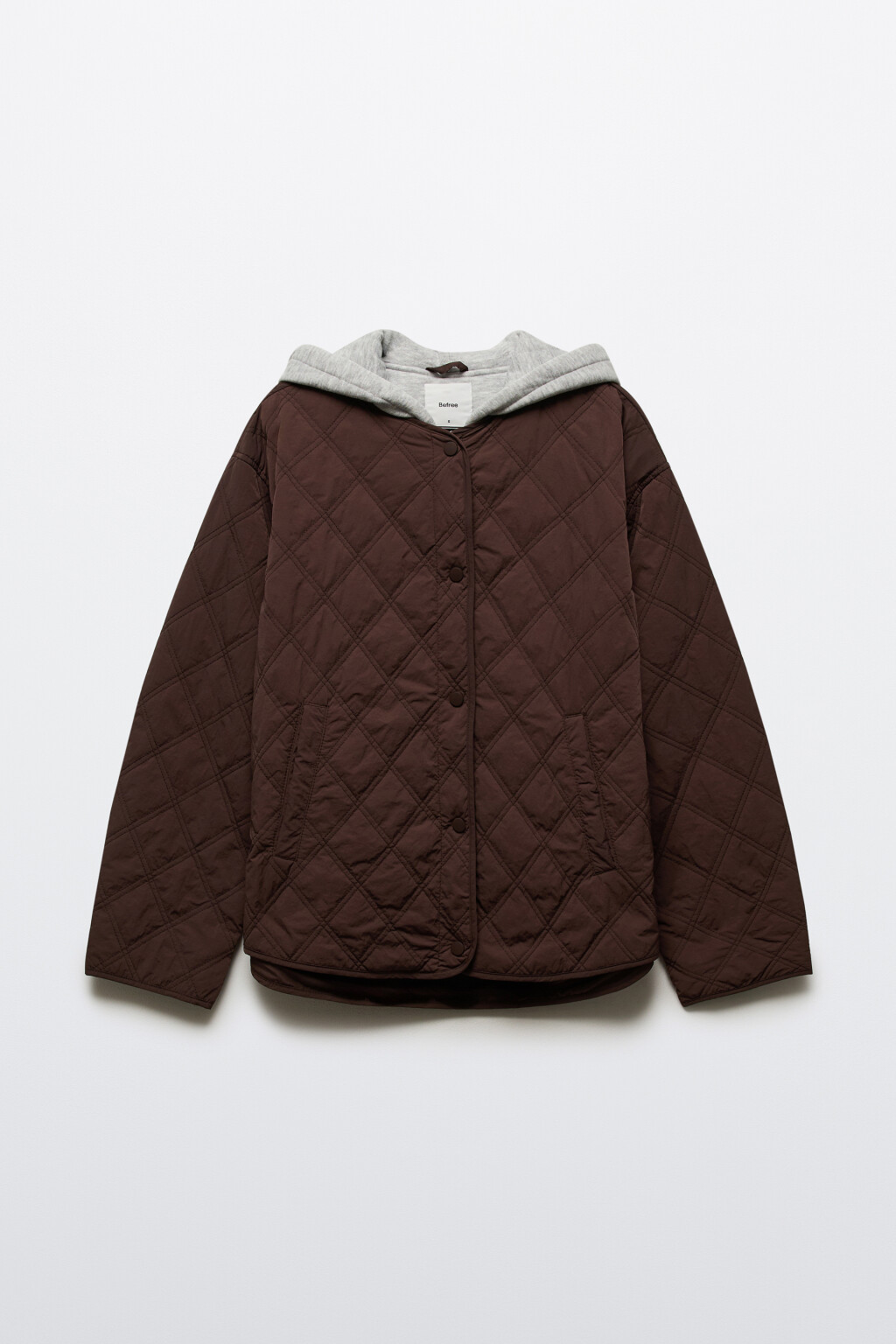 Куртка стеганая с имитацией худи - цвет коричневый - 9
