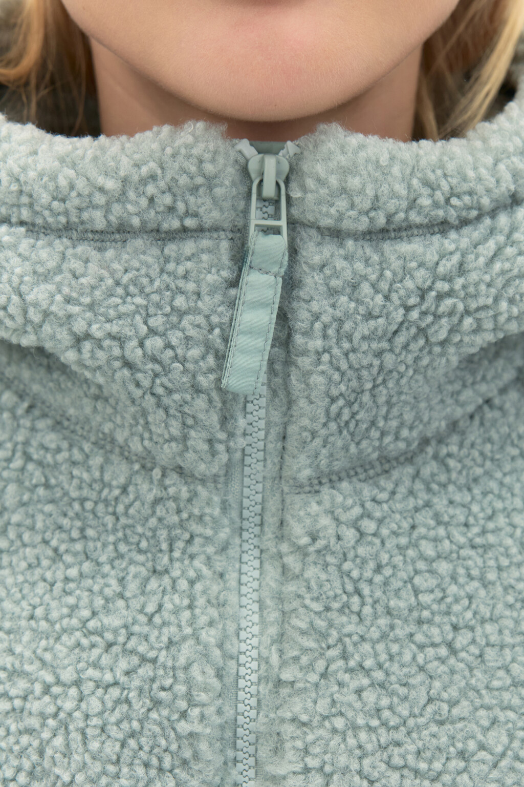 Куртка плюшевая с капюшоном - цвет мятный - 5