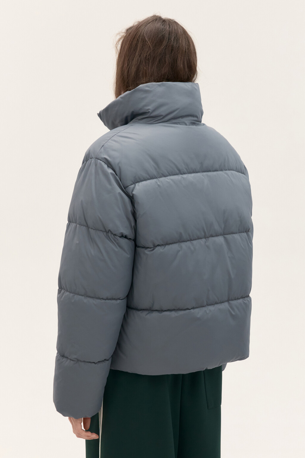 Куртка стеганая с воротником-стойкой - цвет серый - 3