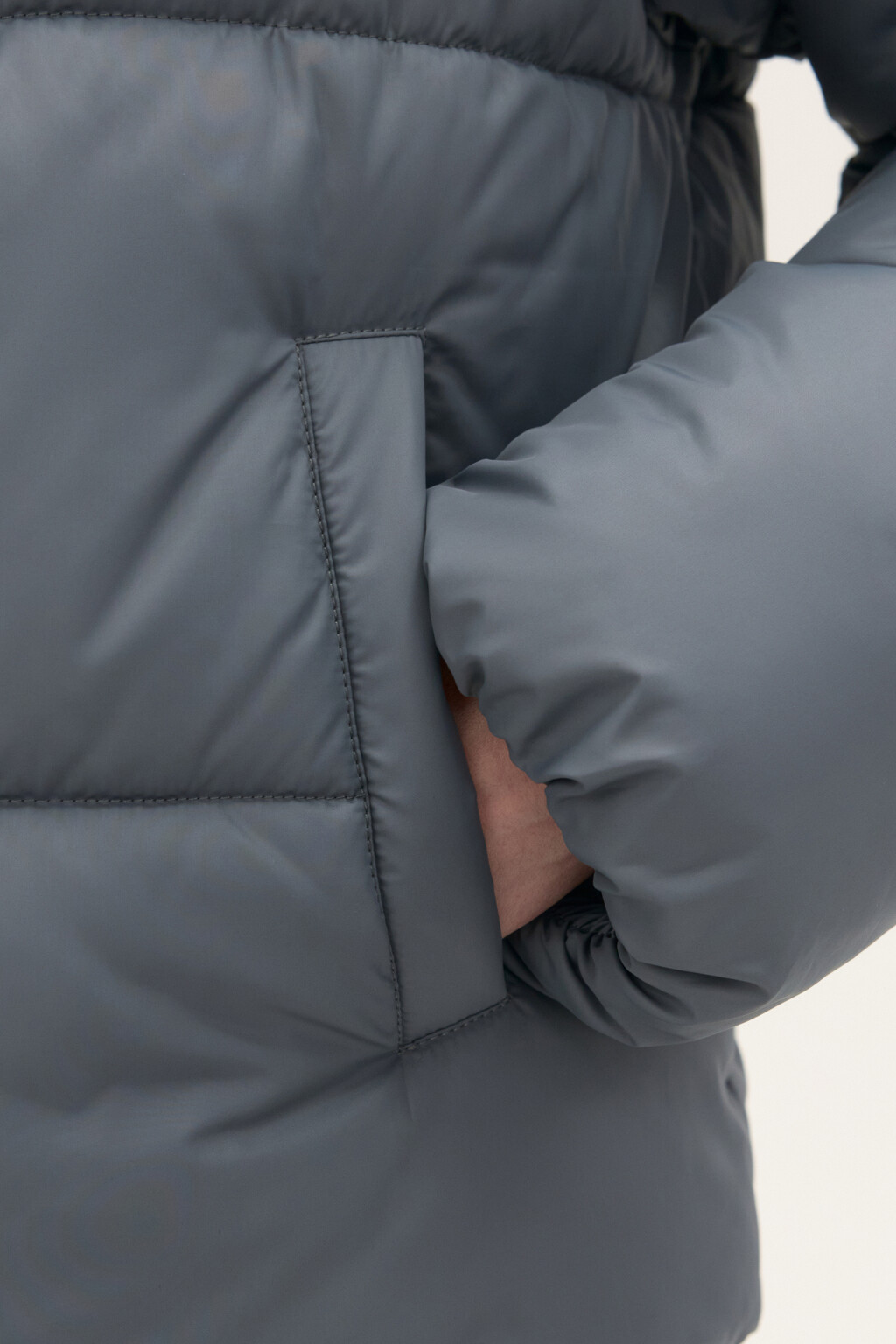 Куртка стеганая с воротником-стойкой - цвет серый - 6