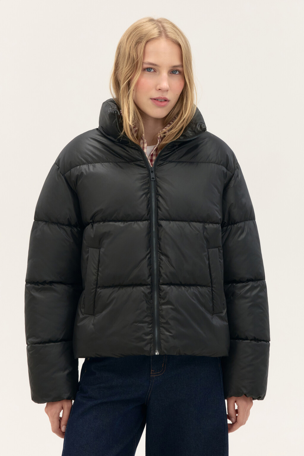 Куртка стеганая с воротником-стойкой - цвет черный - 2