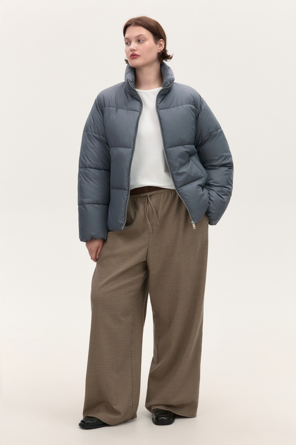 Куртка стеганая с воротником-стойкой - цвет серый - 4