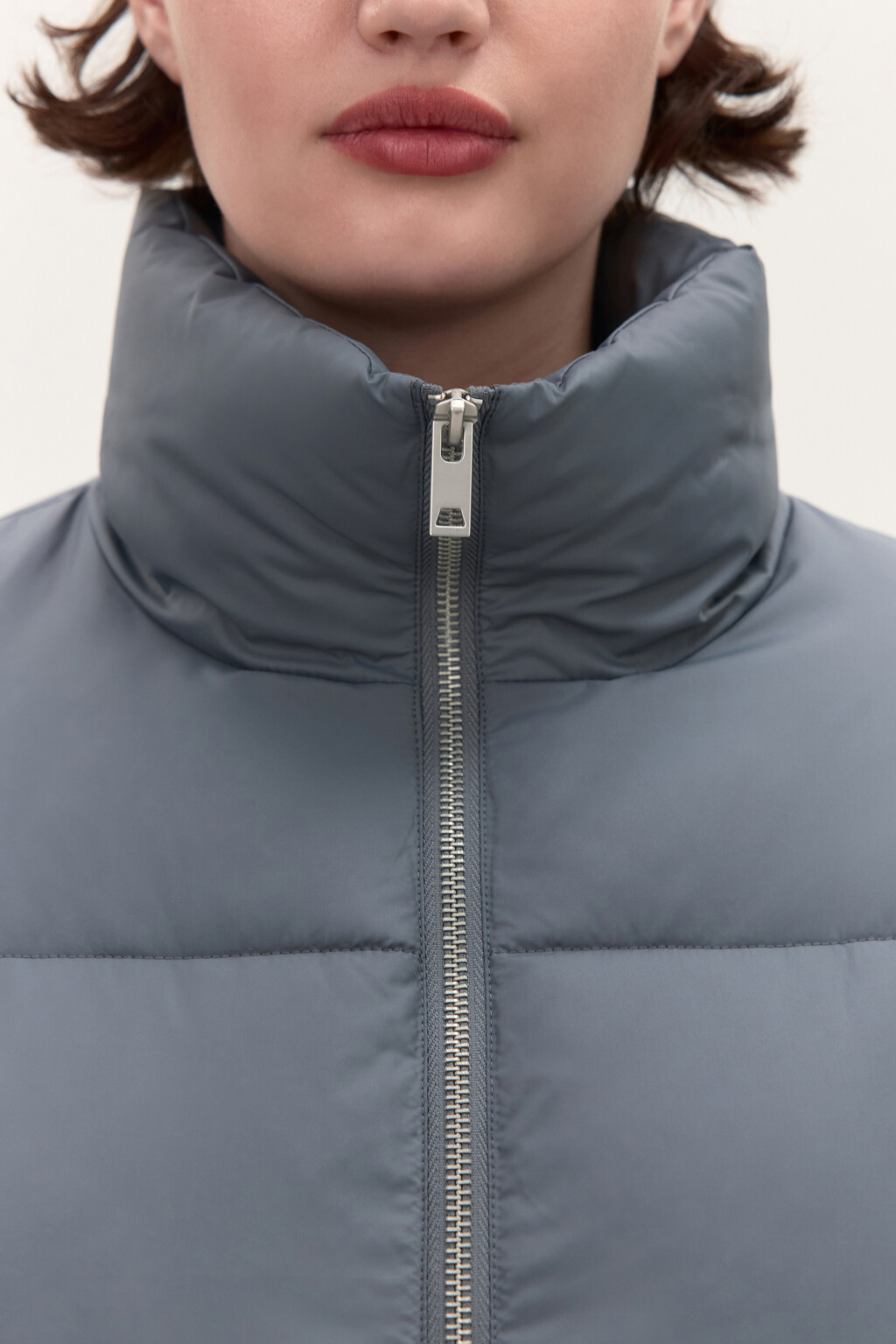 Куртка стеганая с воротником-стойкой - цвет серый - 5