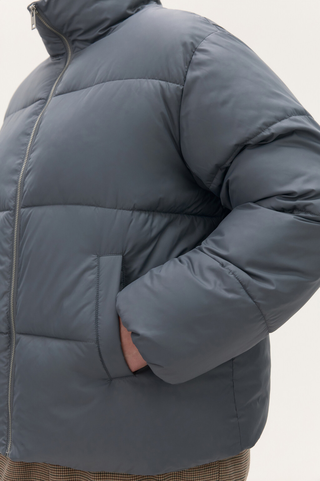 Куртка стеганая с воротником-стойкой - цвет серый - 6