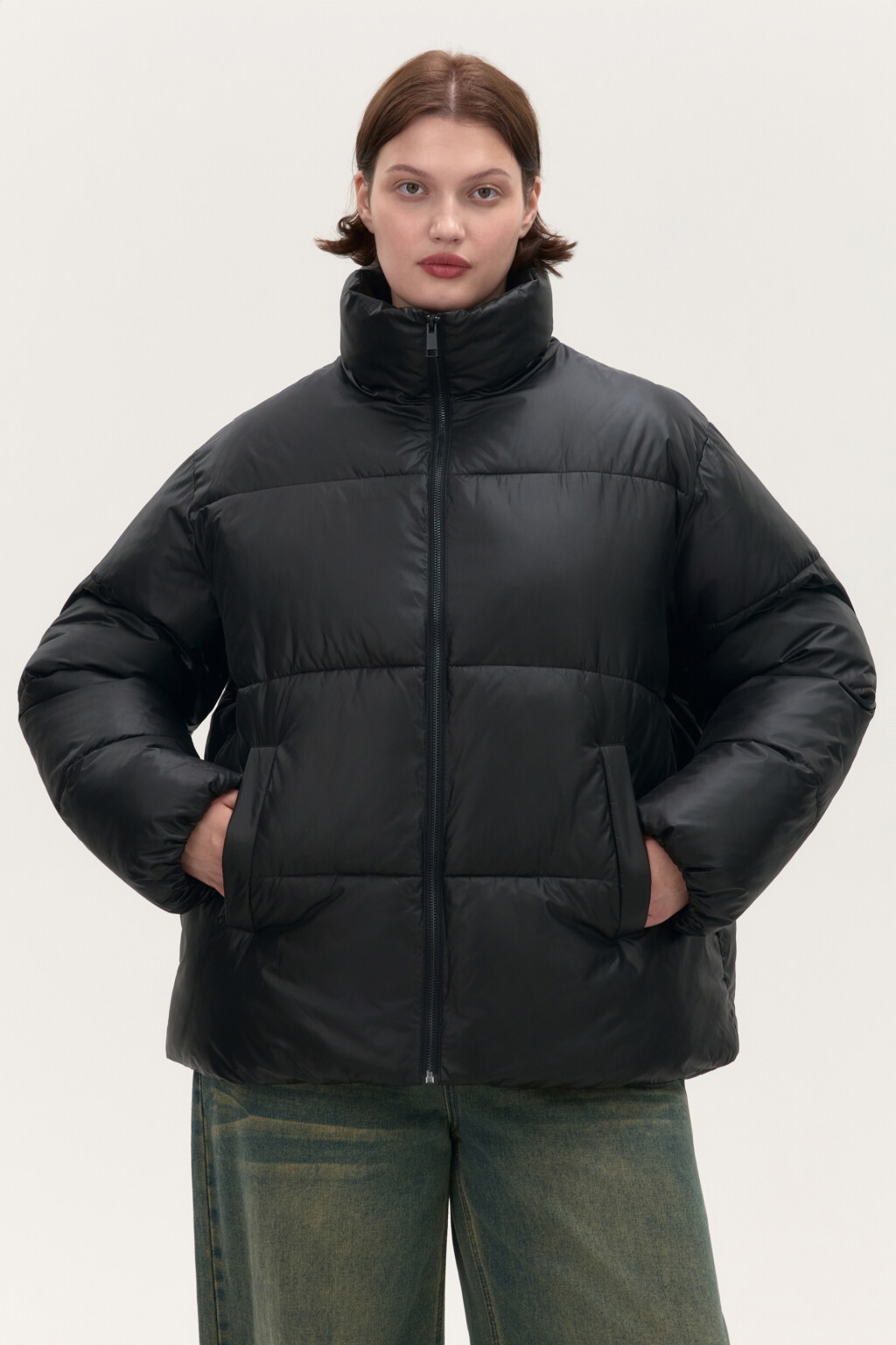 Куртка стеганая с воротником-стойкой - цвет черный - 2