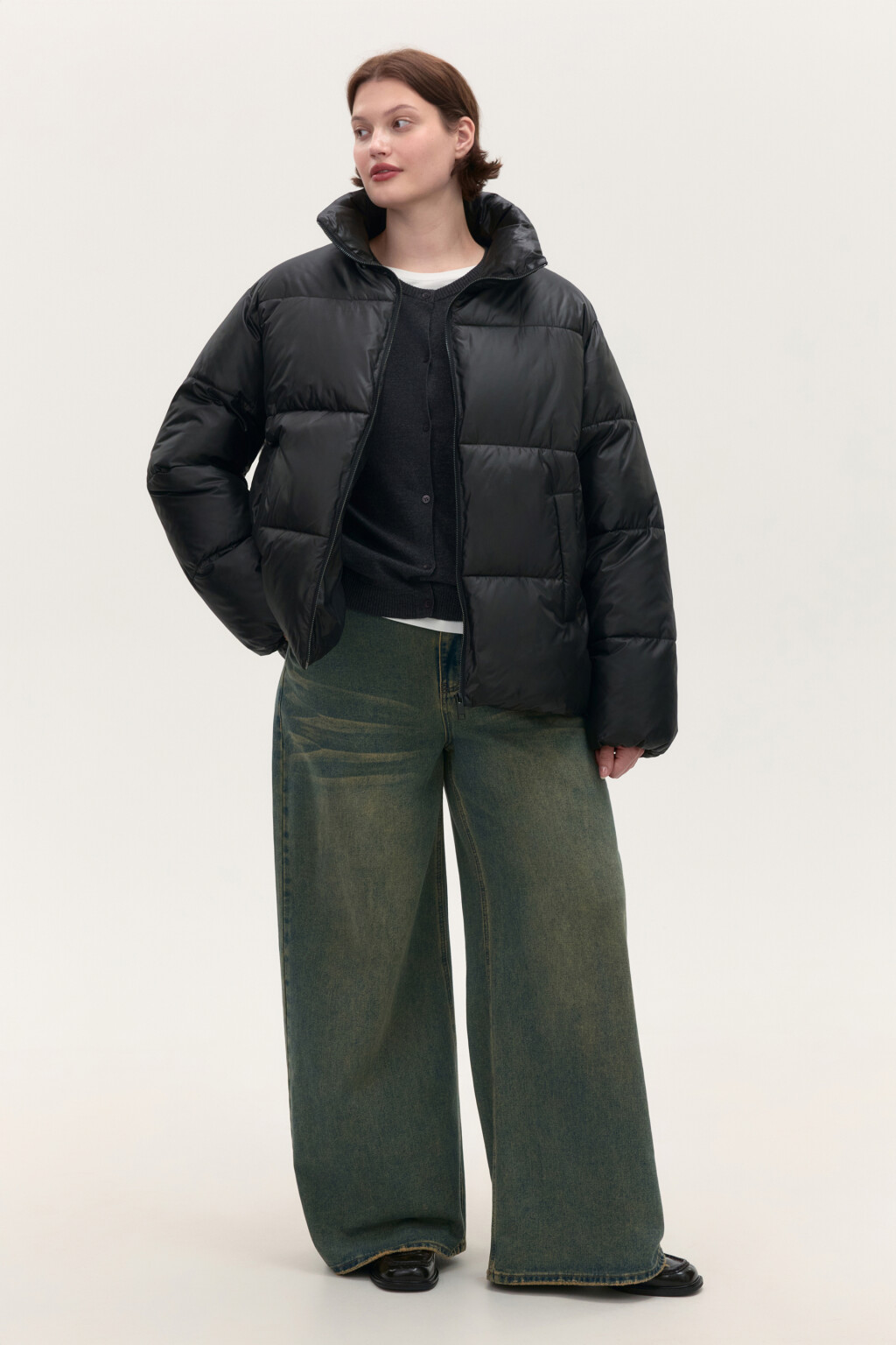 Куртка стеганая с воротником-стойкой - цвет черный - 4