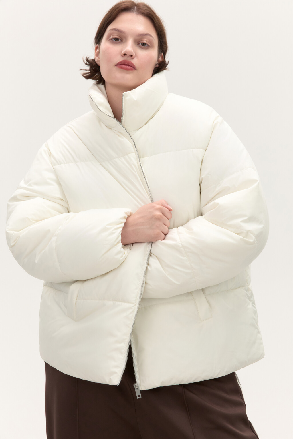 Куртка стеганая с воротником-стойкой - цвет молочный - 2