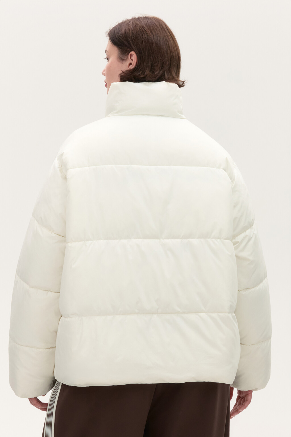 Куртка стеганая с воротником-стойкой - цвет молочный - 4