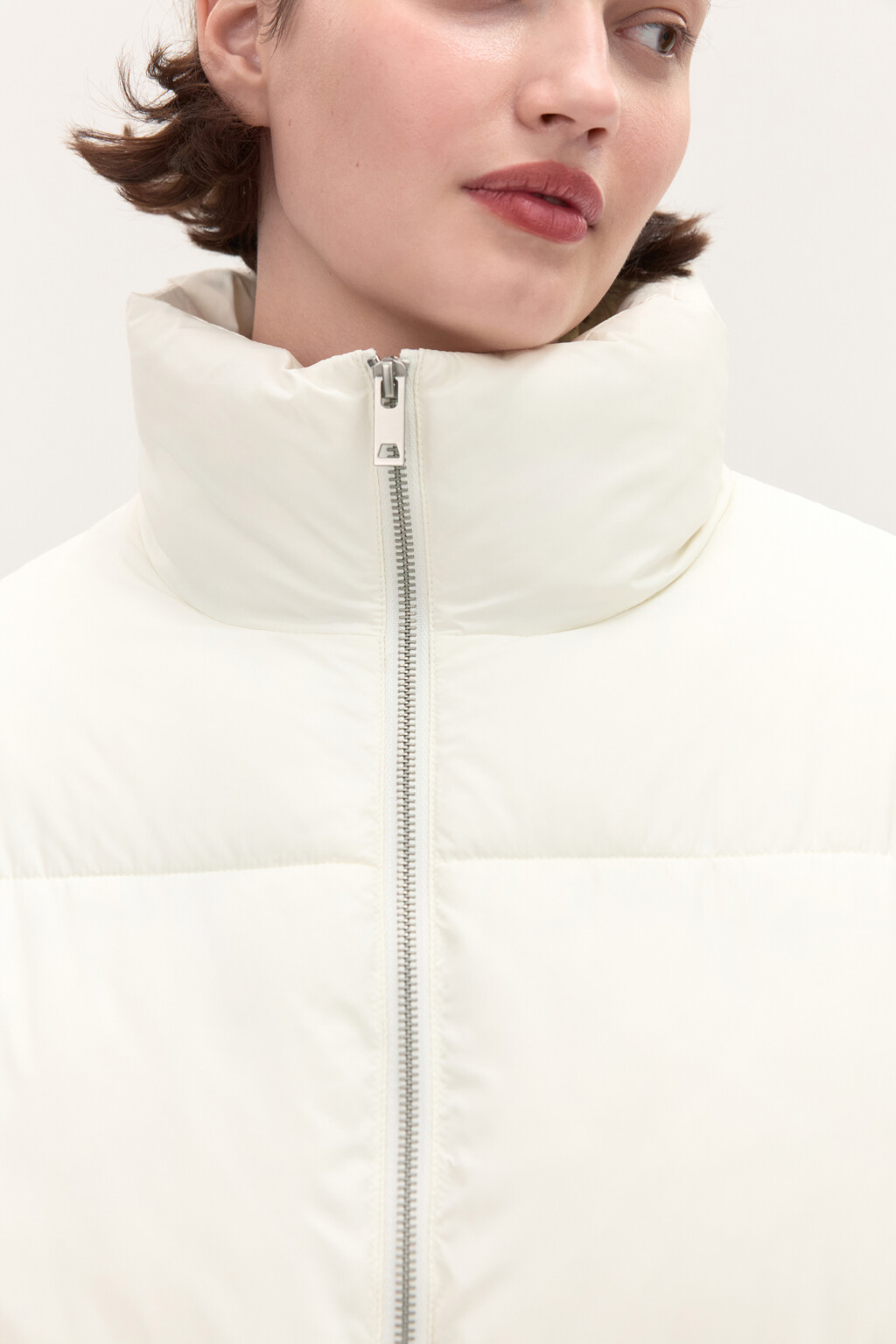 Куртка стеганая с воротником-стойкой - цвет молочный - 6