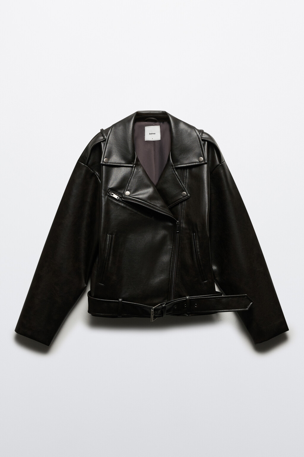 Куртка-косуха свободная с ремнем - цвет коричневый - 9