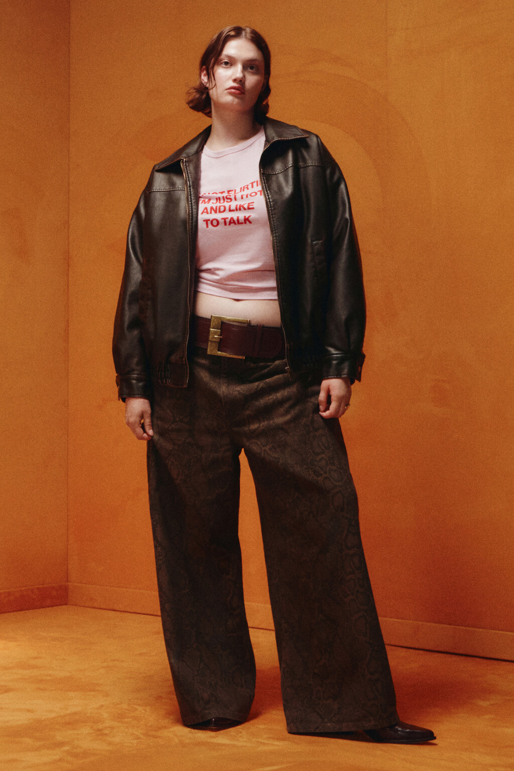 Куртка-бомбер с состаренным эффектом - цвет коричневый - 9