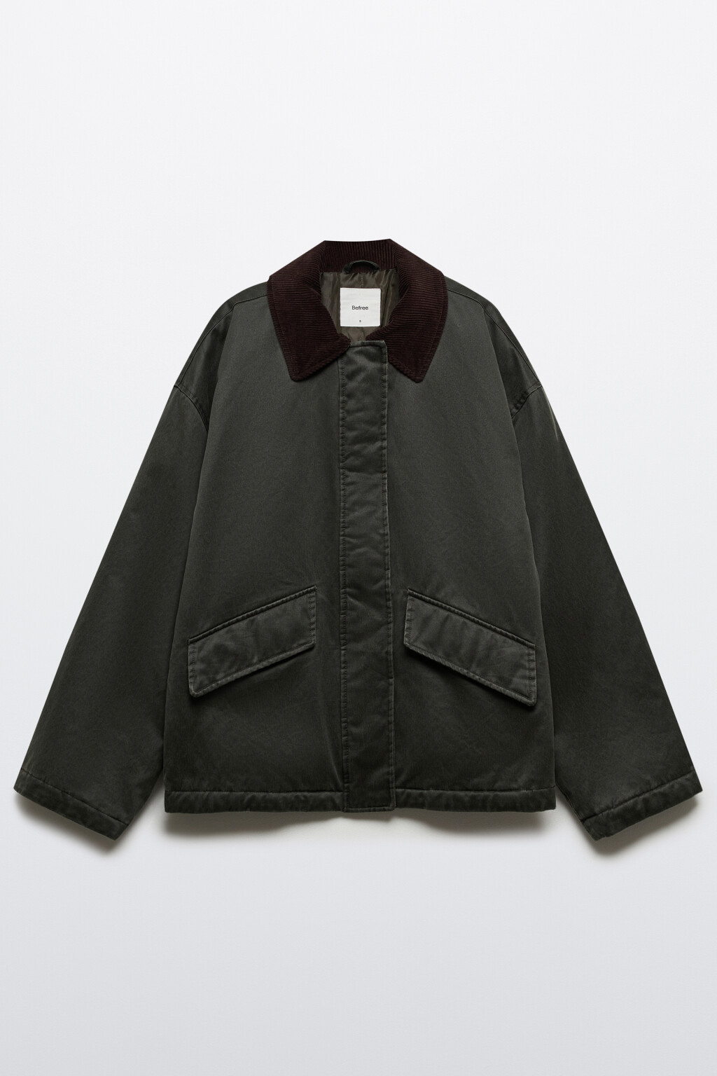 Куртка утепленная из вощеной ткани - цвет зеленый - 8