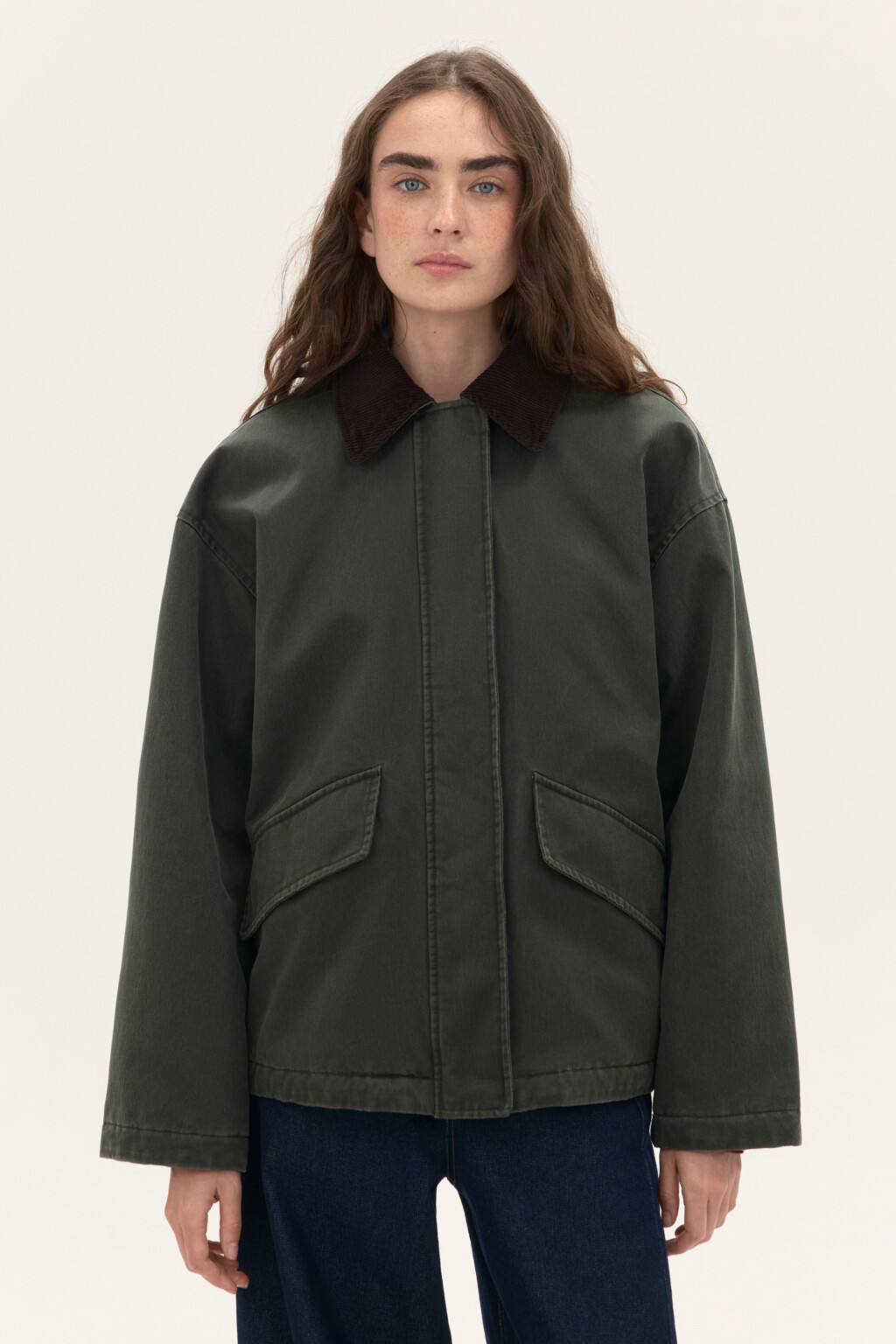 Куртка утепленная из вощеной ткани - цвет зеленый - 2