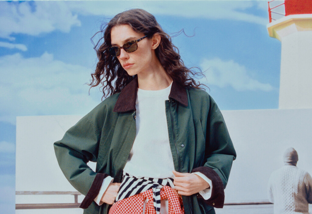 Куртка-парка с вельветовым воротником - цвет зеленый - 2