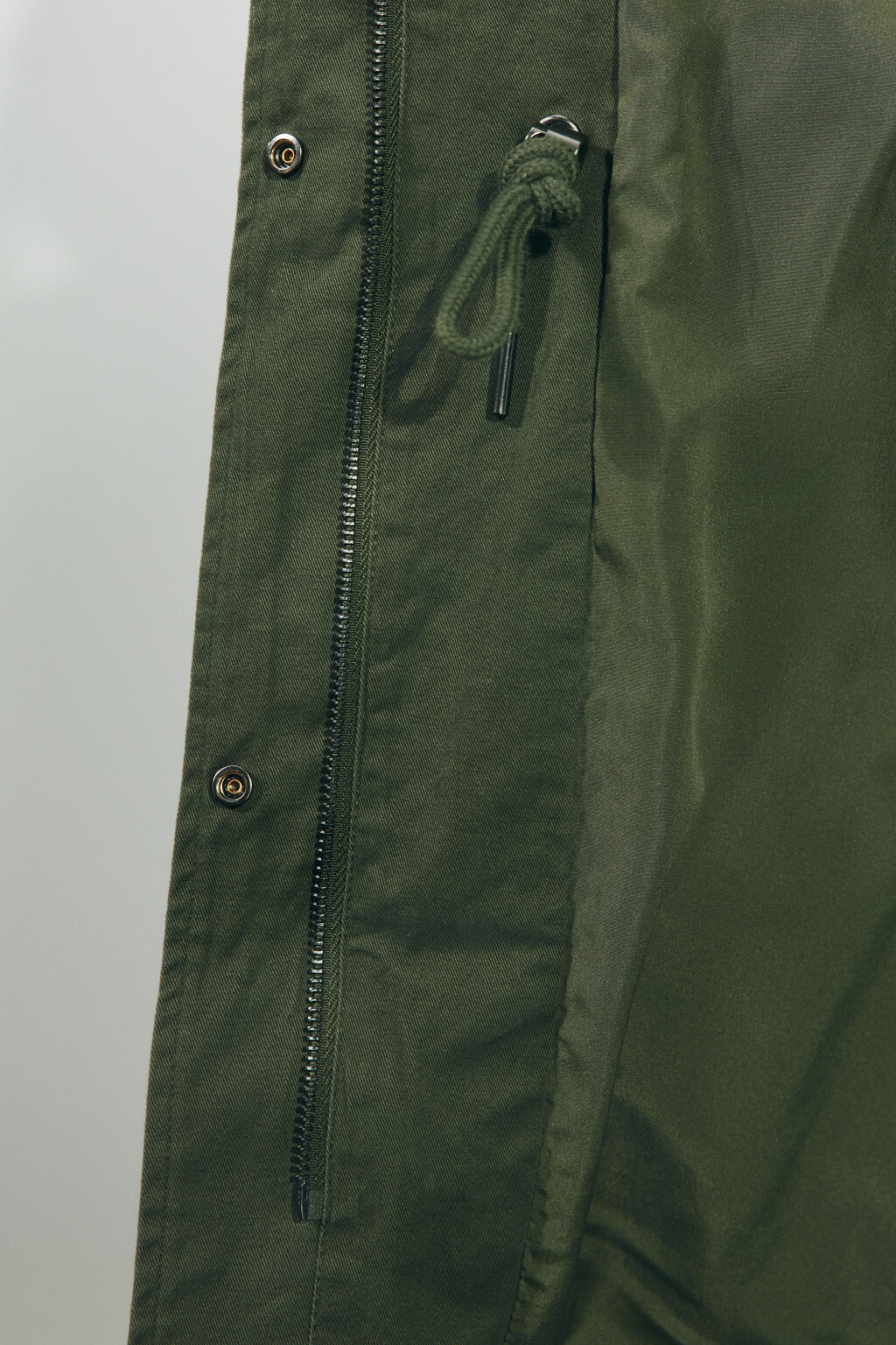 Куртка-парка с вельветовым воротником - цвет зеленый - 11