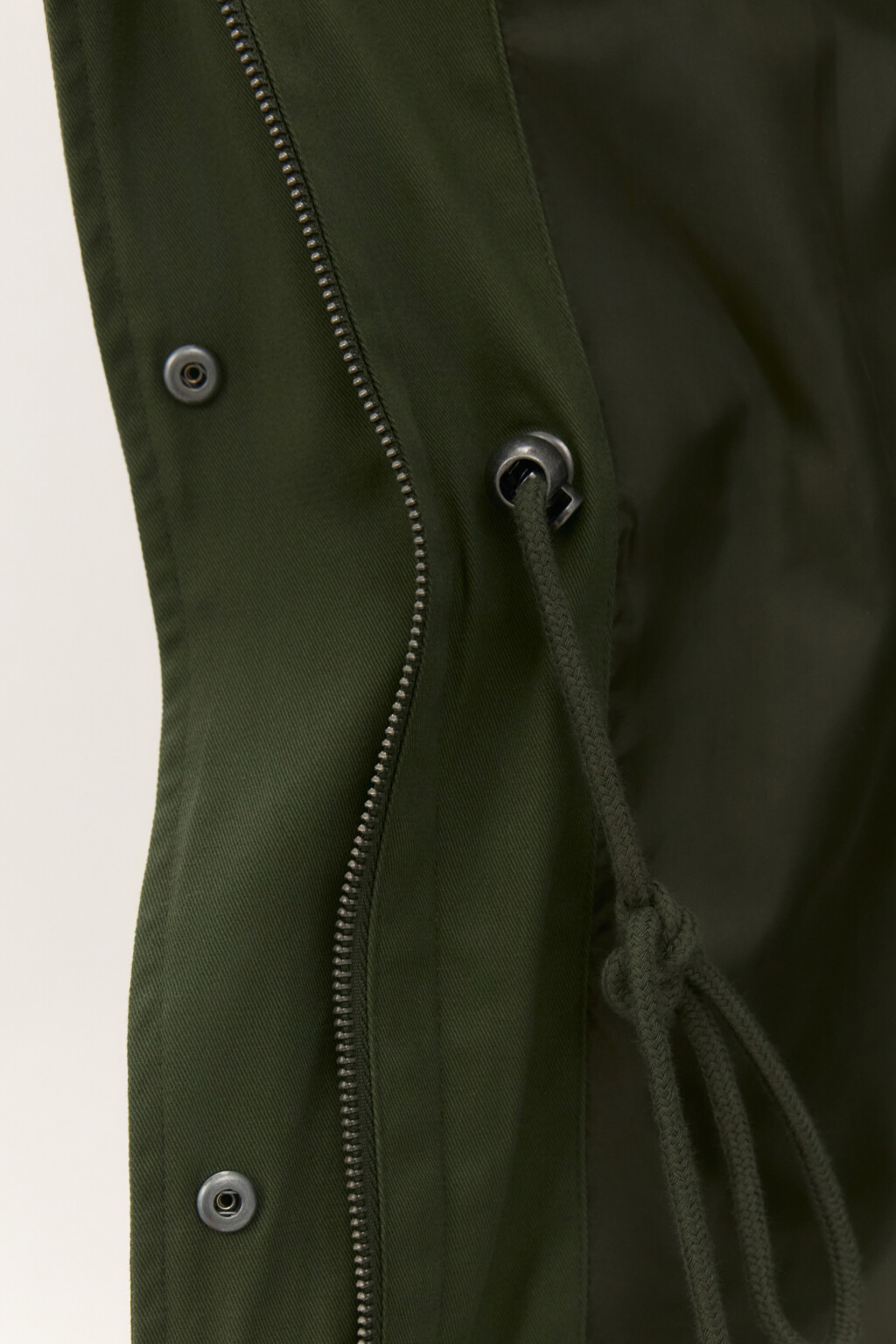 Куртка-парка с вельветовым воротником - цвет зеленый - 10