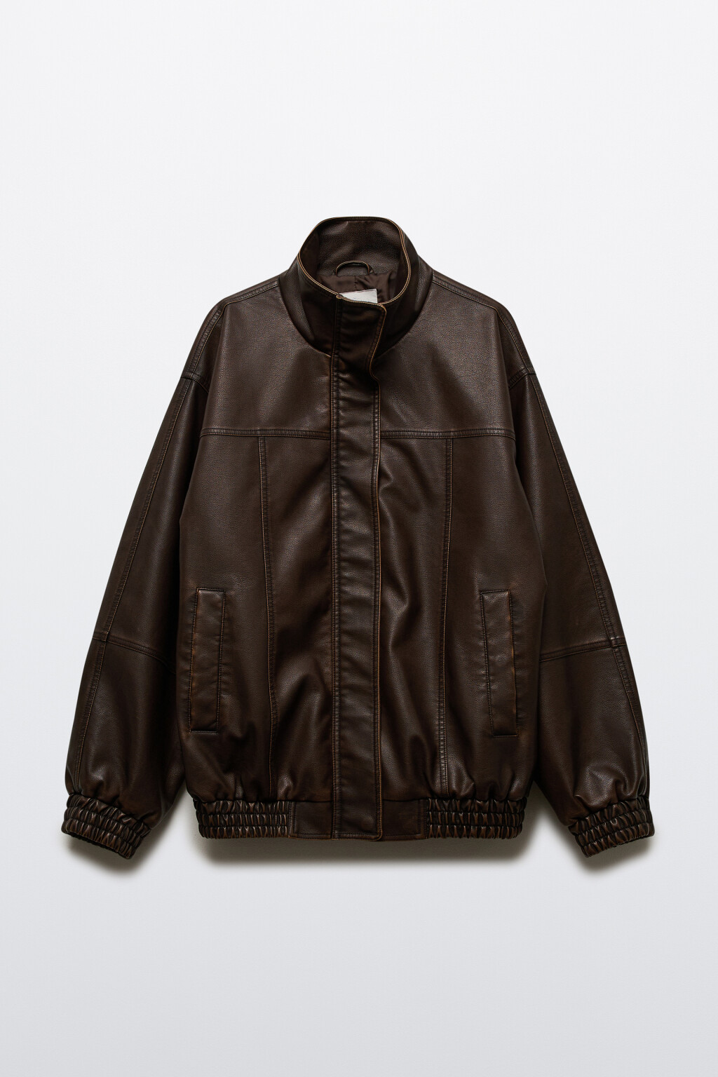 Куртка-бомбер с воротником-стойкой - цвет коричневый - 9