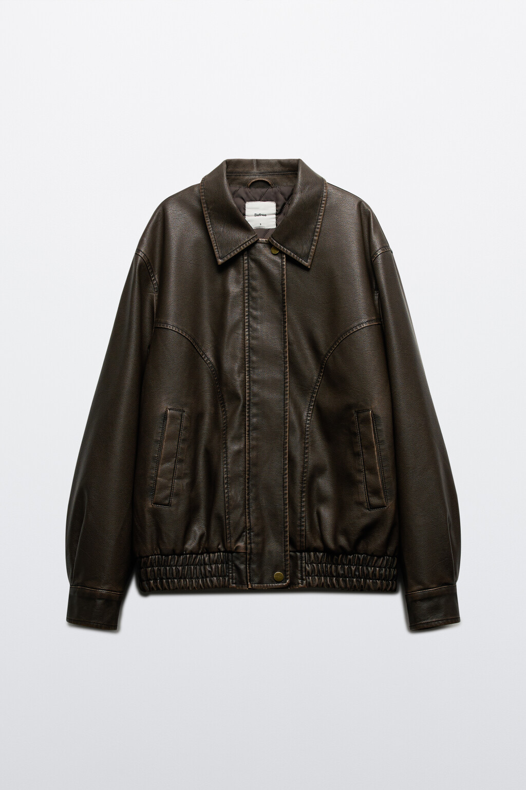 Куртка-бомбер с состаренным эффектом - цвет коричневый - 10