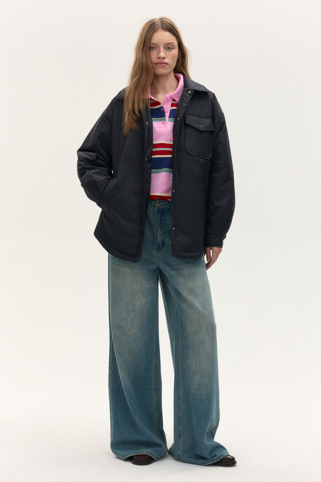 Куртка-рубашка утепленная - цвет черный - 4