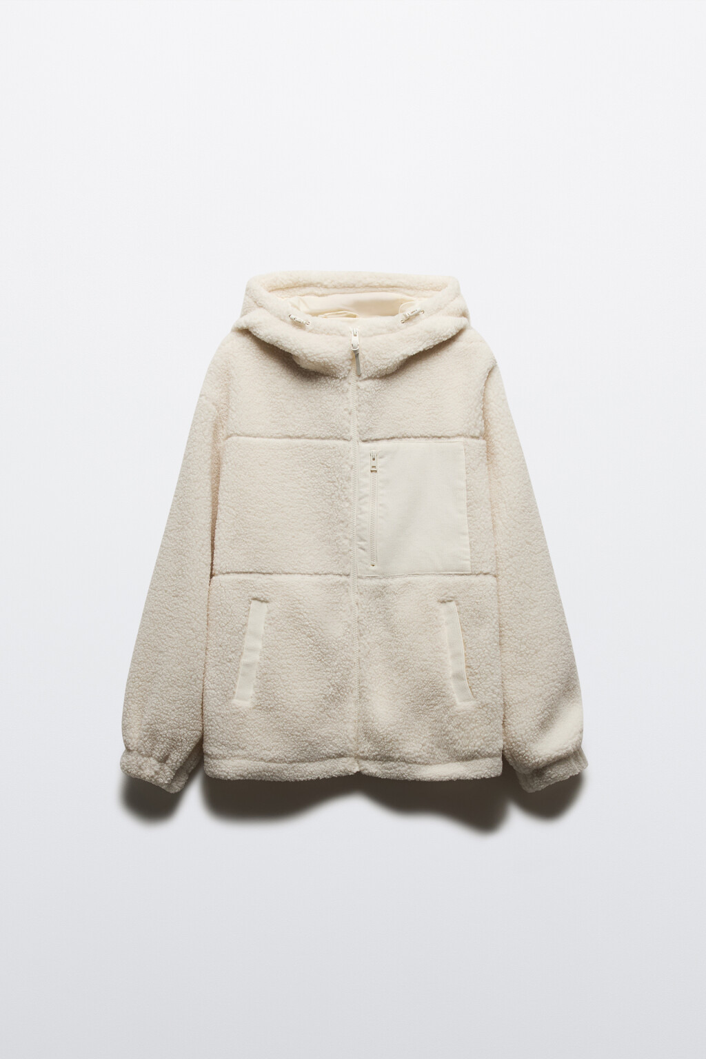 Куртка плюшевая с капюшоном - цвет молочный - 8