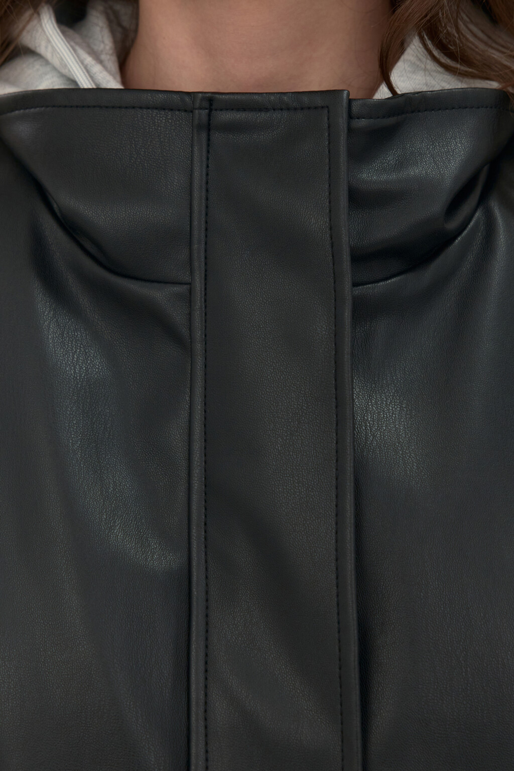 Куртка-бомбер с трикотажным капюшоном - цвет черный - 5