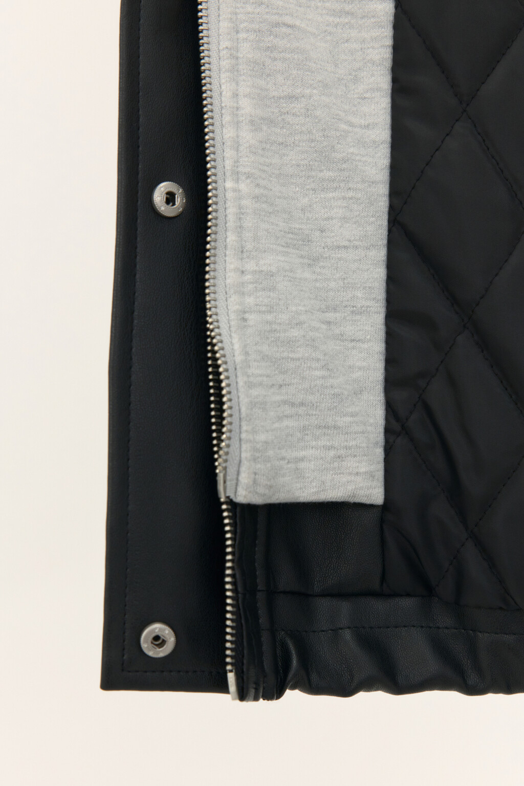 Куртка-бомбер с трикотажным капюшоном - цвет черный - 7