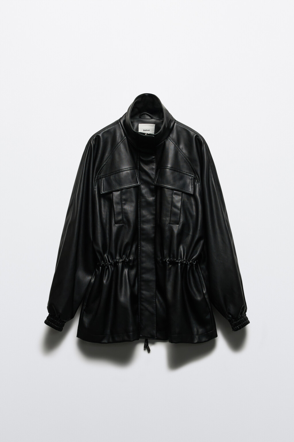 Куртка-парка с поясом - цвет черный - 10