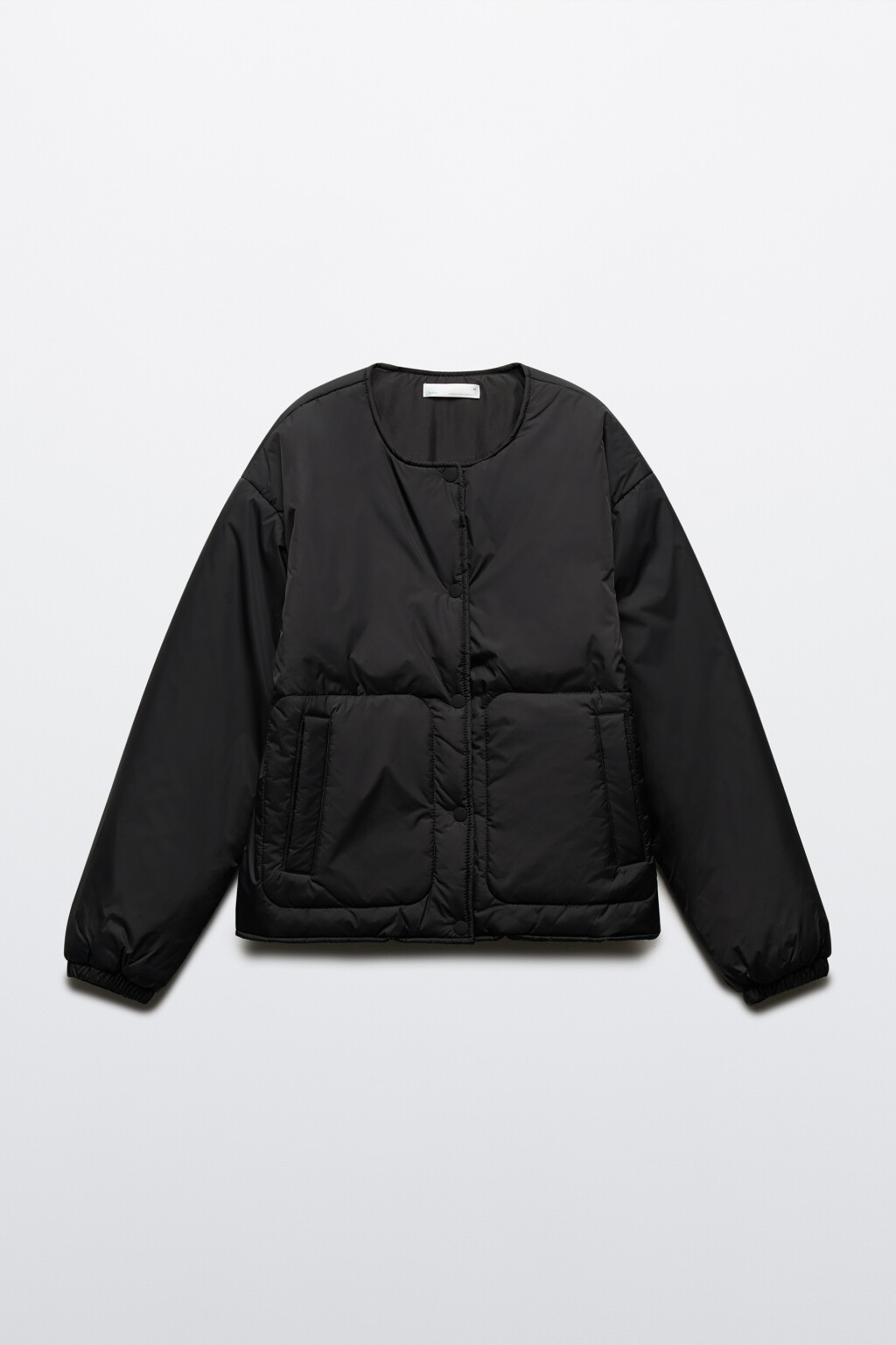 Куртка утепленная без воротника - цвет черный - 8