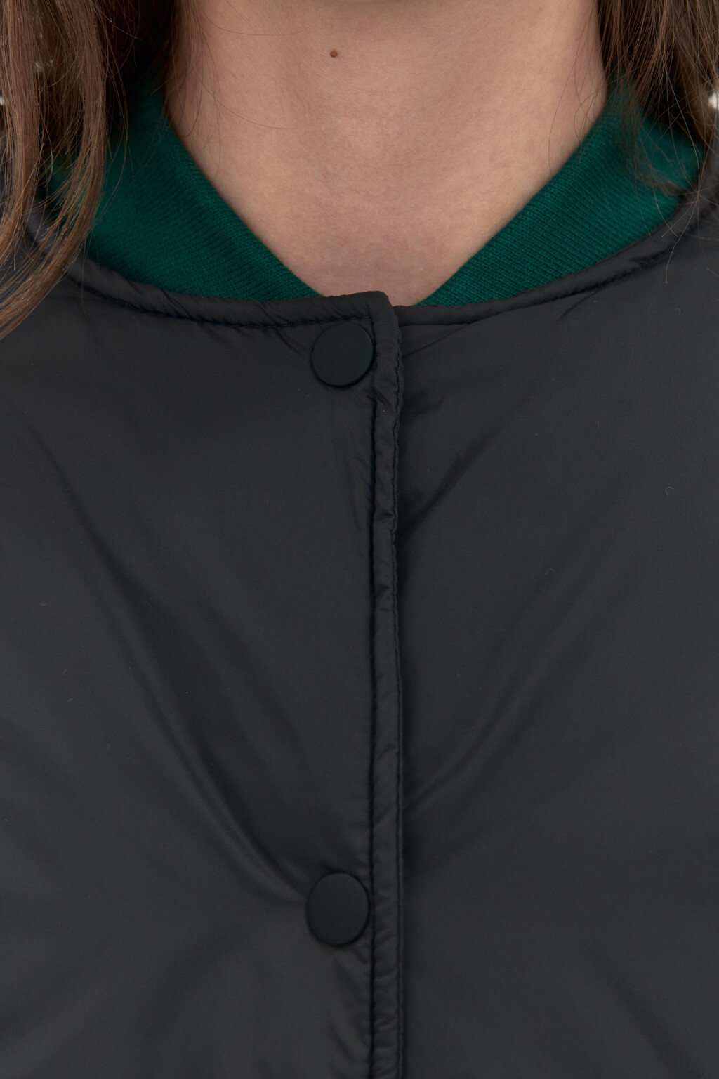 Куртка утепленная без воротника - цвет черный - 5