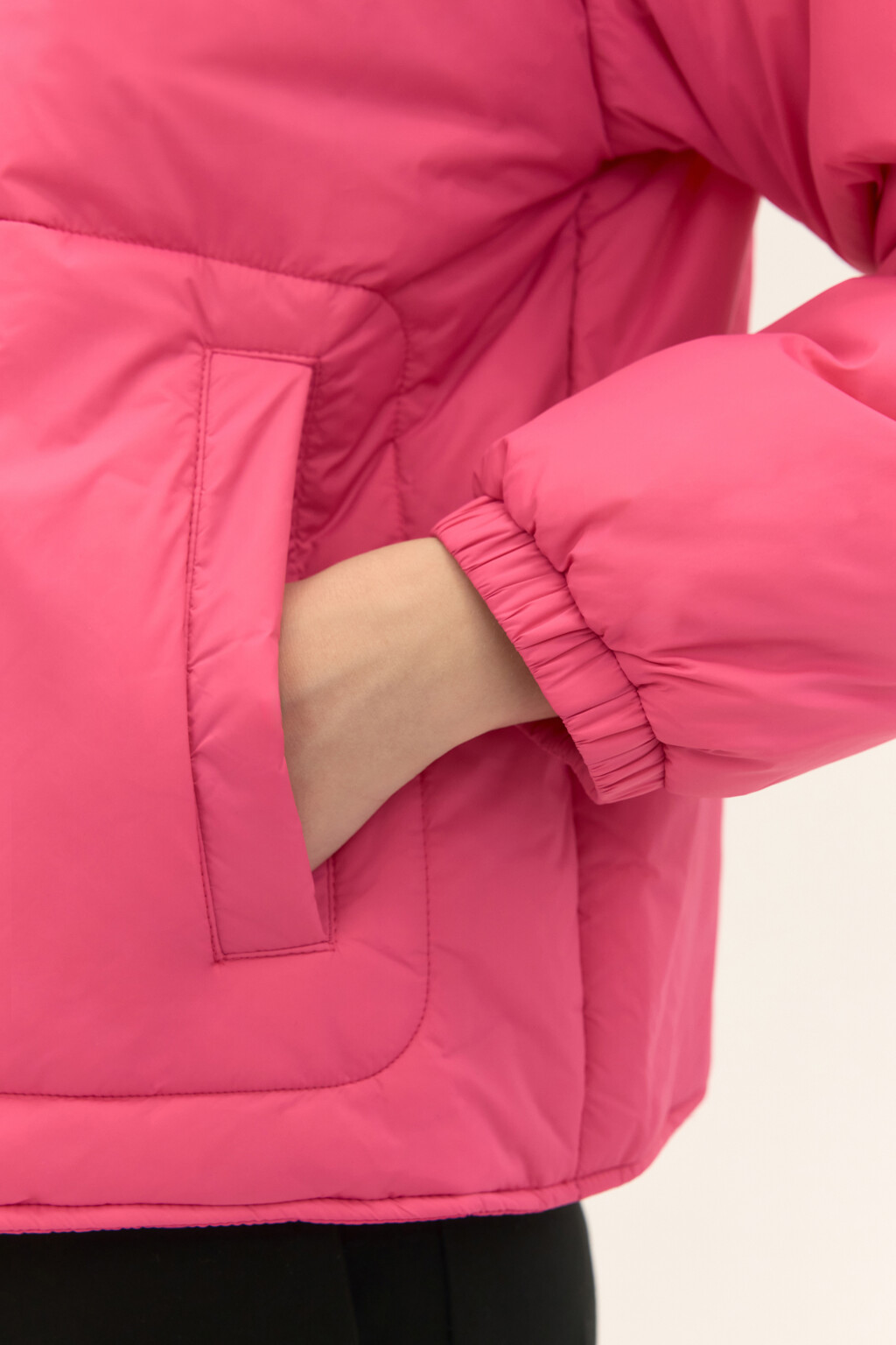Куртка утепленная без воротника - цвет розовый - 6