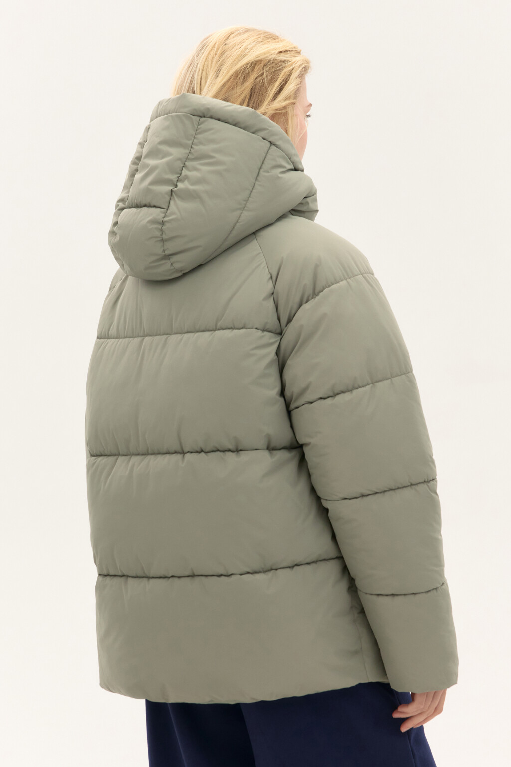 Куртка стеганая со съемным капюшоном - цвет зеленый - 3
