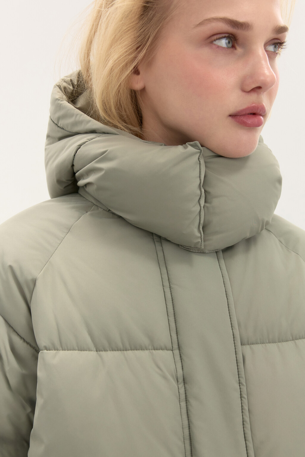 Куртка стеганая со съемным капюшоном - цвет зеленый - 6