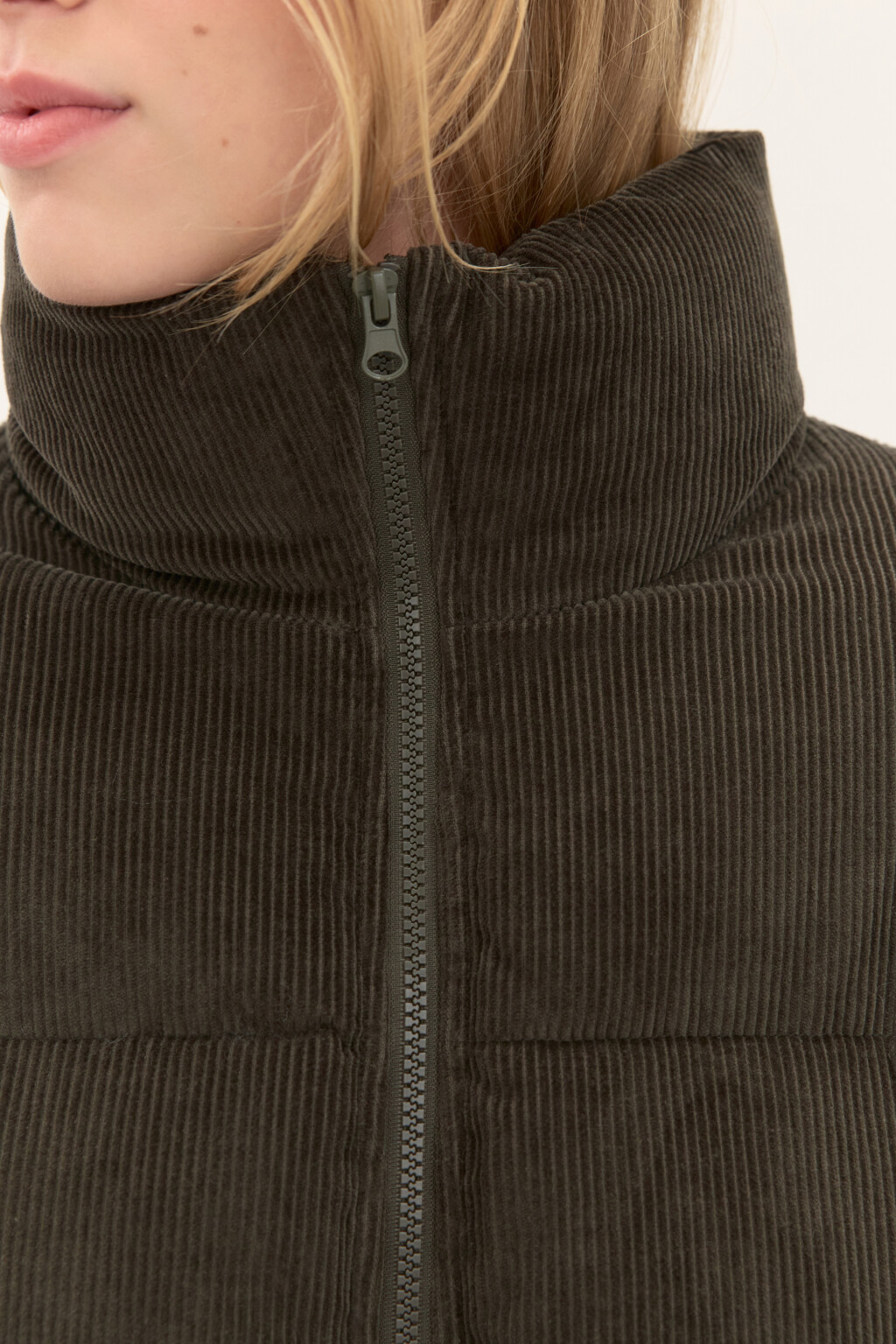 Куртка стеганая с воротником-стойкой - цвет зеленый - 5