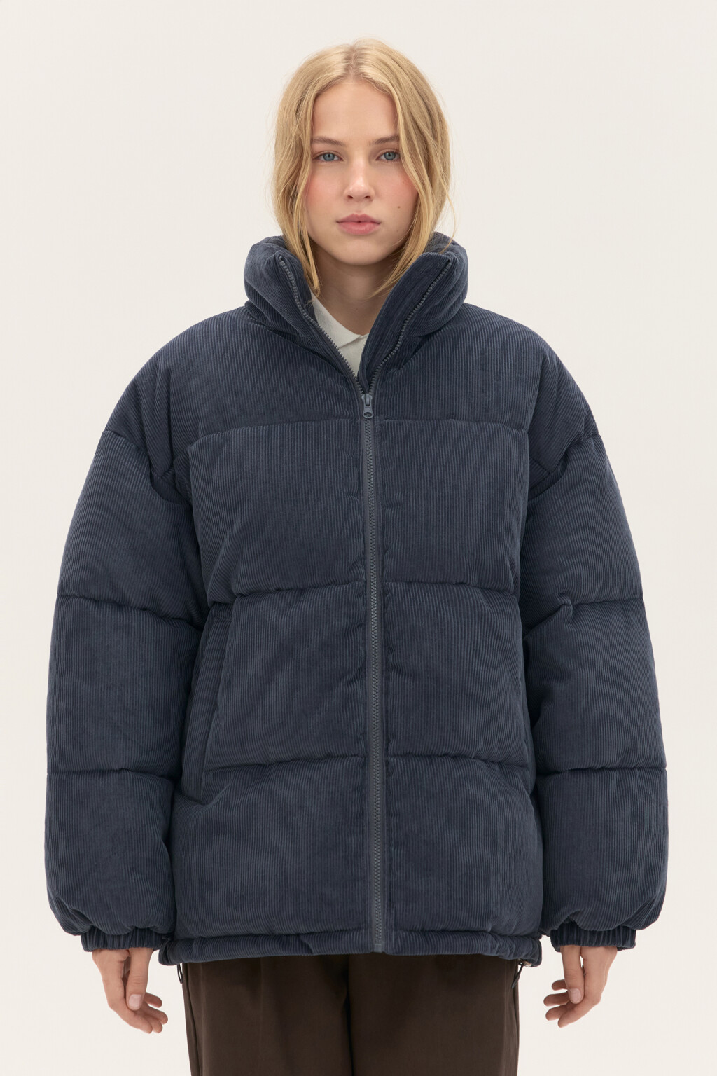 Куртка стеганая с воротником-стойкой - цвет серый - 2