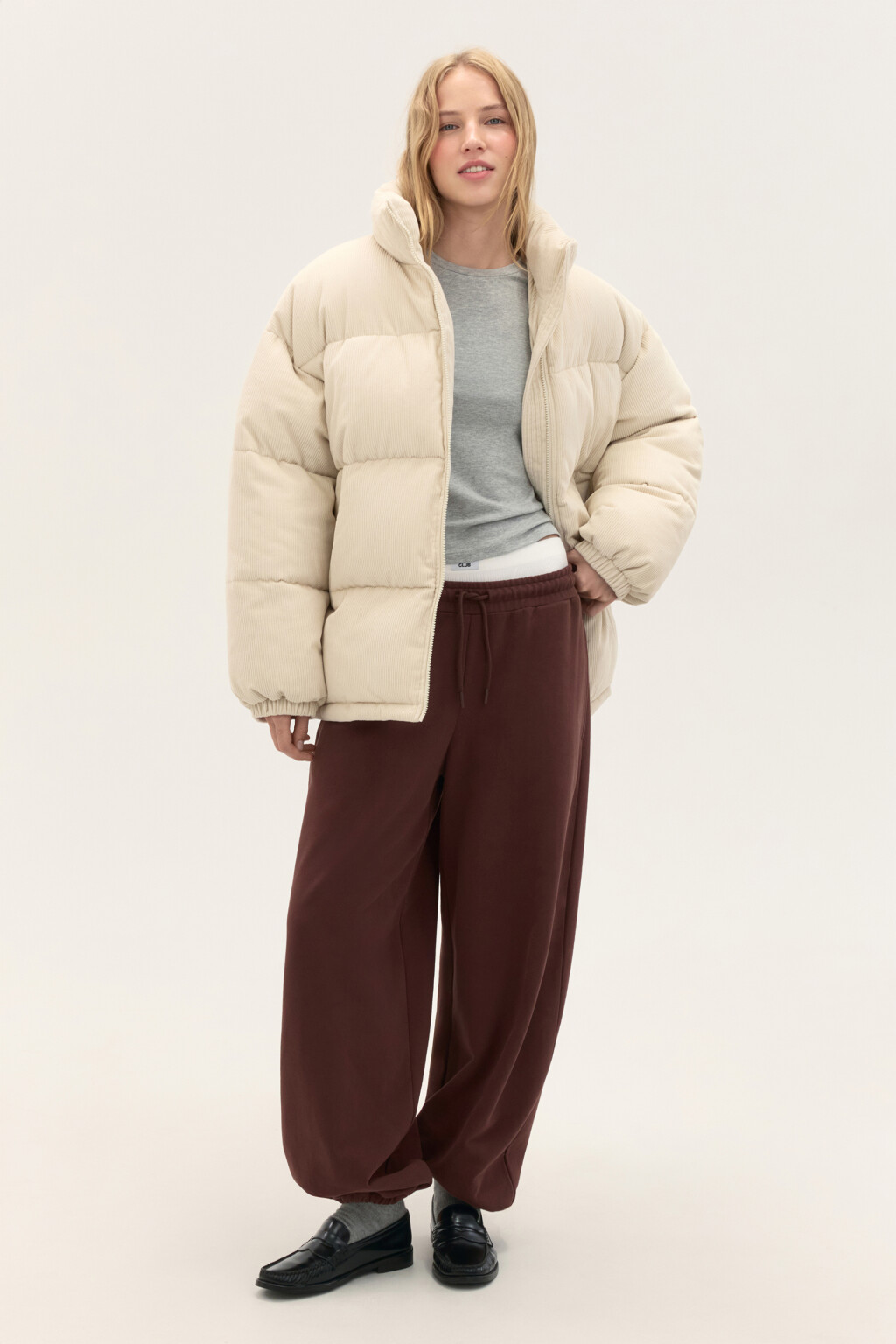 Куртка стеганая с воротником-стойкой - цвет молочный - 4