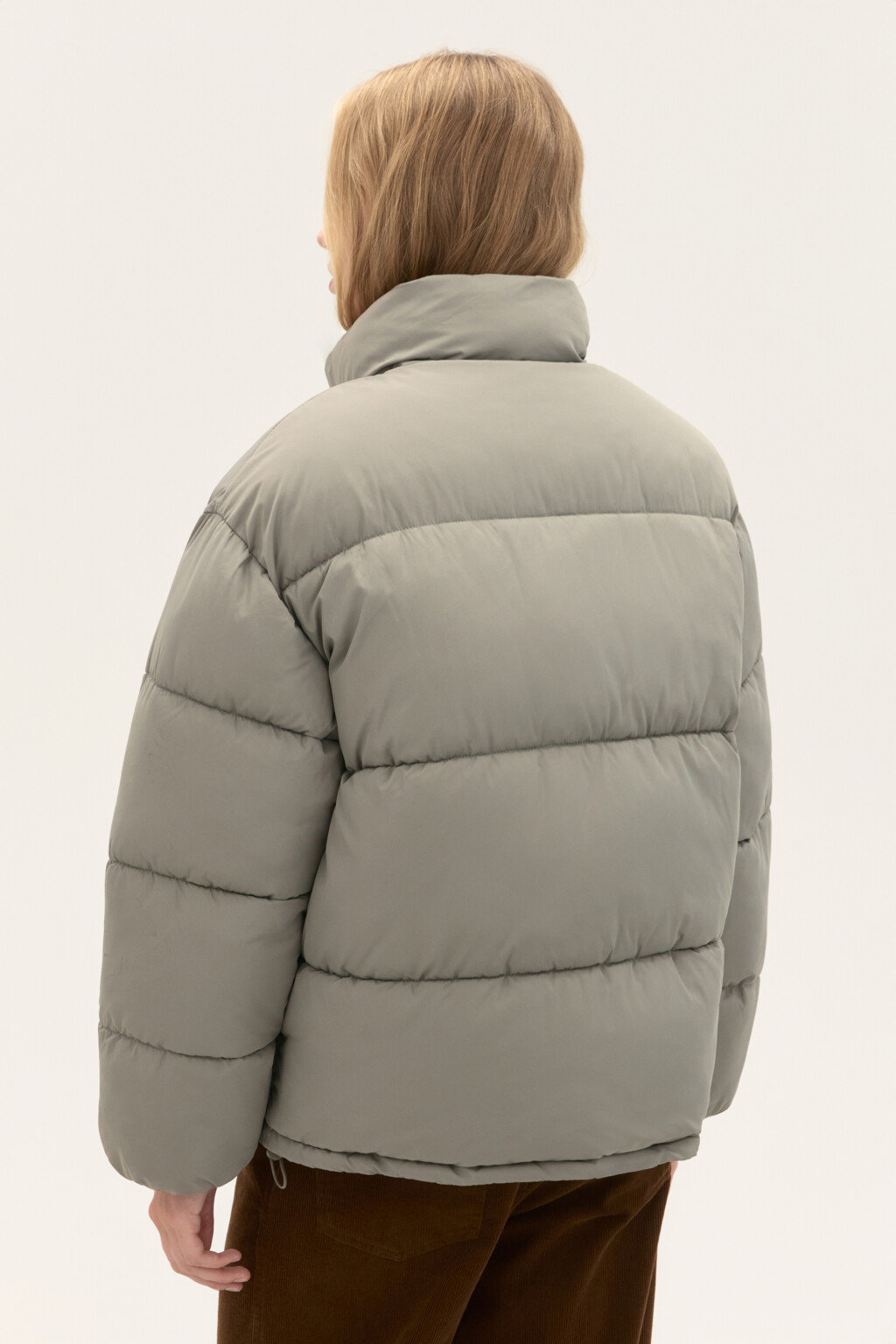 Куртка стеганая с воротником-стойкой - цвет зеленый - 3
