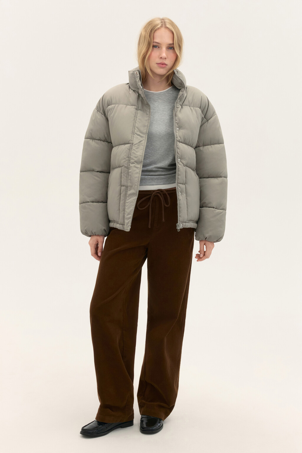 Куртка стеганая с воротником-стойкой - цвет зеленый - 4