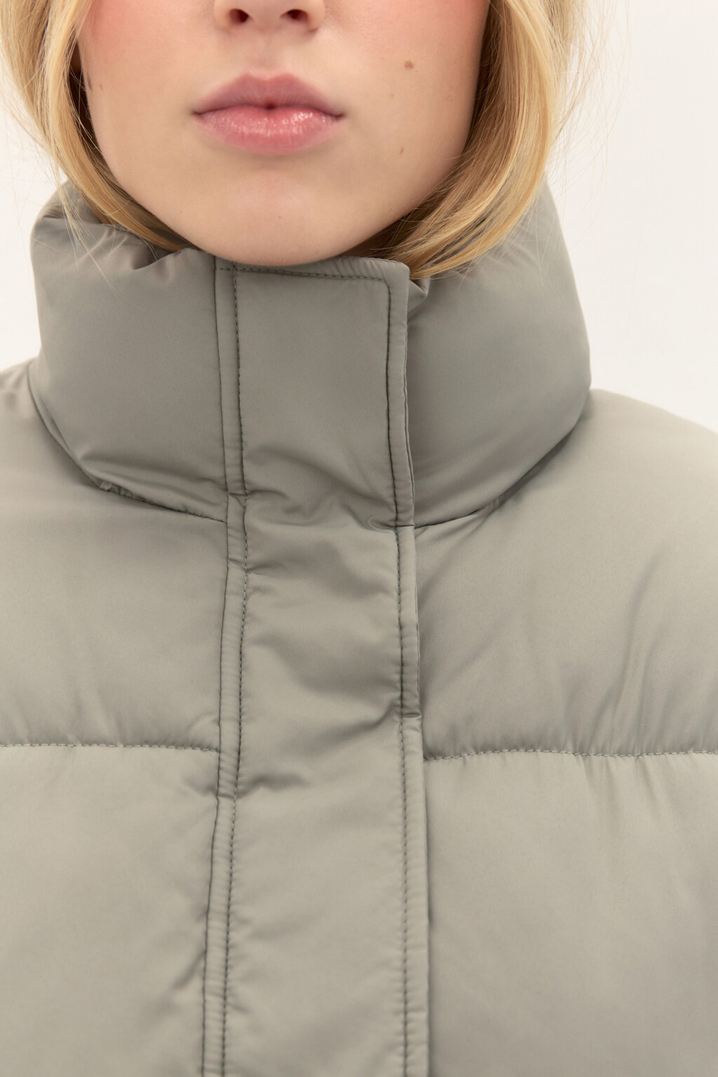 Куртка стеганая с воротником-стойкой - цвет зеленый - 5