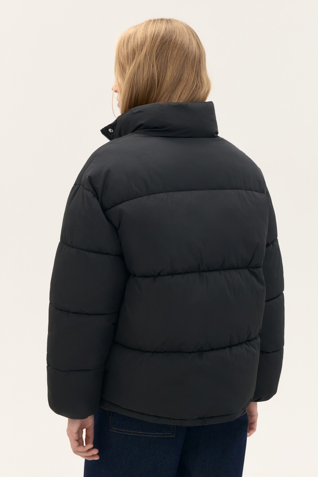 Куртка стеганая с воротником-стойкой - цвет черный - 4